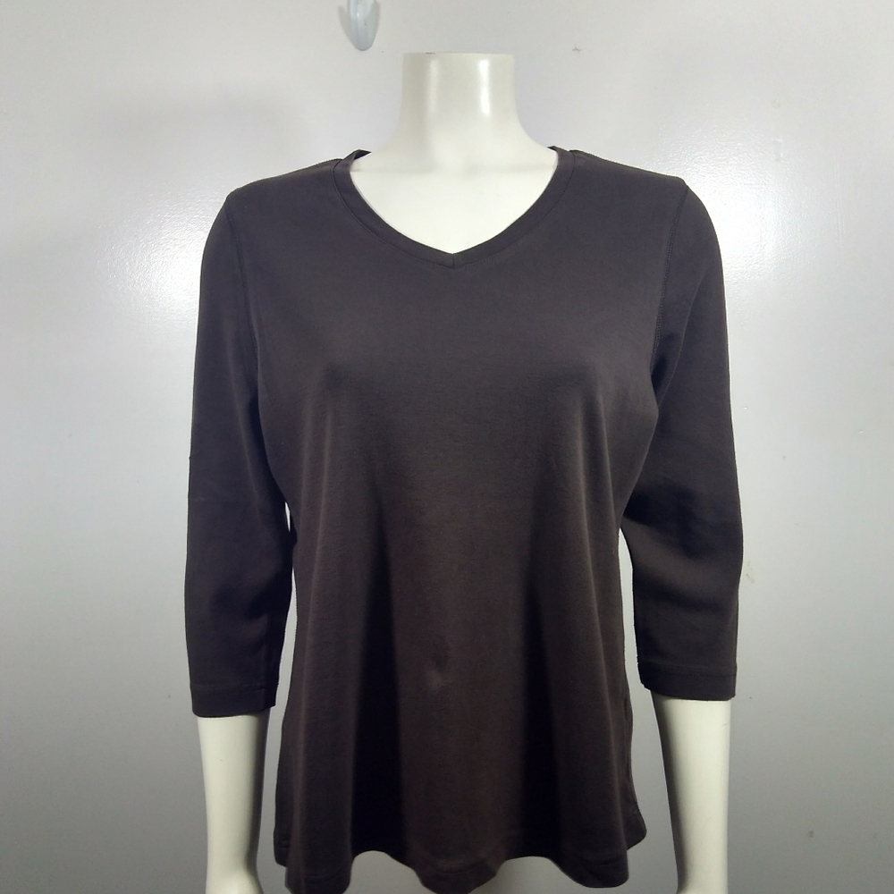 Carroll Reed Brown ¾Sleeve Blouse